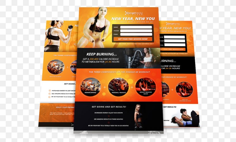 Landing Page Orangetheory Fitness Graphic Design Unbounce, PNG, 640x493px, Landing Page, Advertising, Brand, Brochure, Design Studio Download Free
