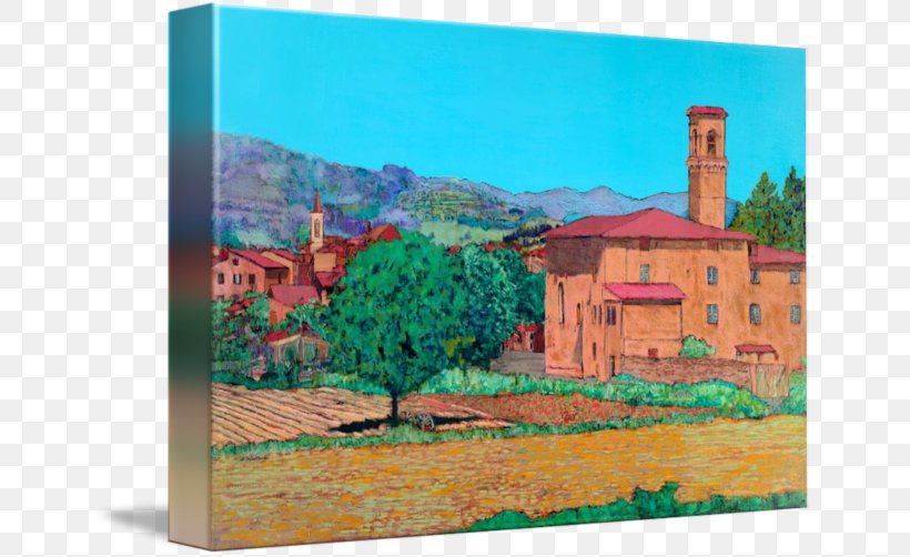 Painting Landscape Mural San Gimignano, PNG, 650x502px, Painting, Acrylic Paint, Art, Artwork, Flower Download Free