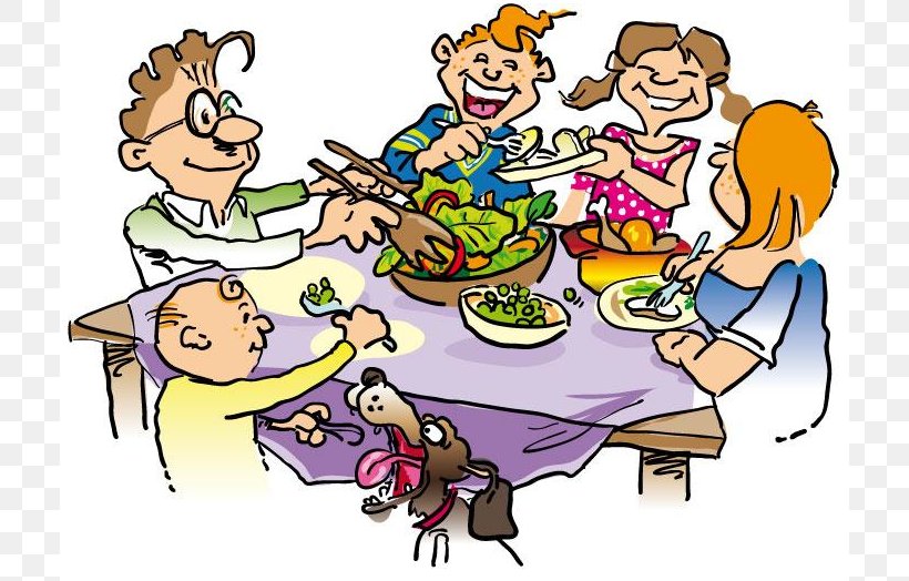 Table Dinner Family Clip Art, PNG, 712x524px, Table, Area, Art, Artwork, Cartoon Download Free