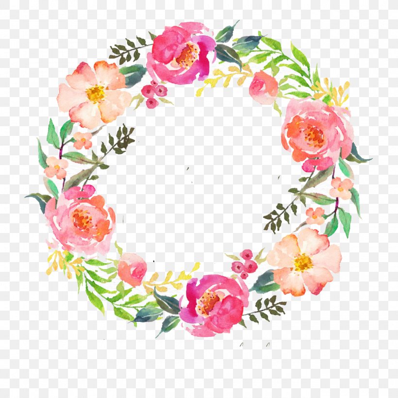 Watercolour Flowers Wreath Watercolor Painting Garland, PNG, 1280x1280px, Watercolour Flowers, Artificial Flower, Bridal Shower, Cut Flowers, Floral Design Download Free