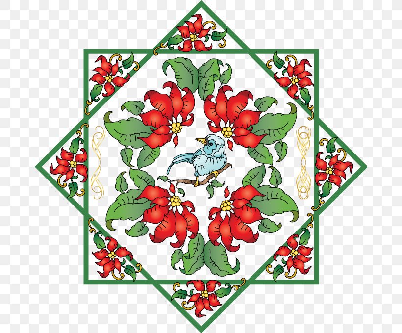 Floral Design Bed And Breakfast Poinsettia The Silk Pin Cushion Machine Embroidery, PNG, 679x679px, Floral Design, Area, Art, Artwork, Bed And Breakfast Download Free