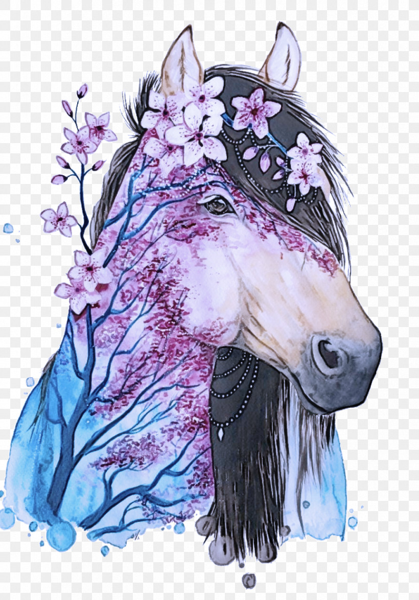 Horse Mane Pony Watercolor Paint Snout, PNG, 863x1236px, Horse, Mane, Mare, Pony, Snout Download Free