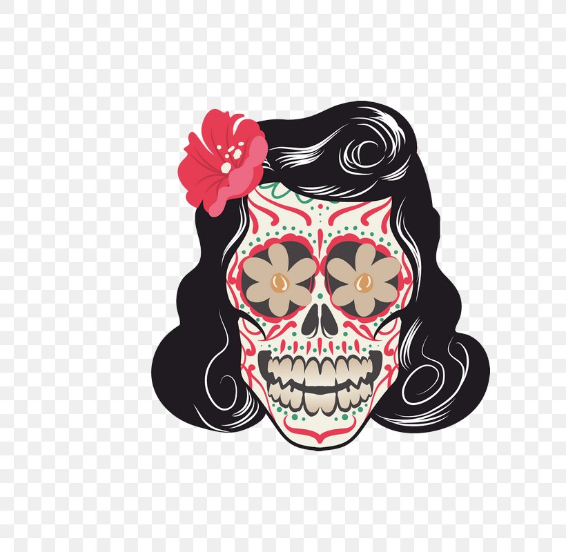 Mexico Skull And Crossbones Paper Day Of The Dead Sticker, PNG, 800x800px, Mexico, Adhesive, Art, Bone, Day Of The Dead Download Free