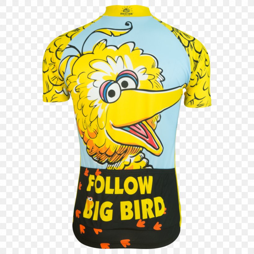 Jersey Big Bird Mr. Snuffleupagus T-shirt Cookie Monster, PNG, 1024x1024px, Jersey, Active Shirt, Beak, Bicycle, Big Bird Download Free