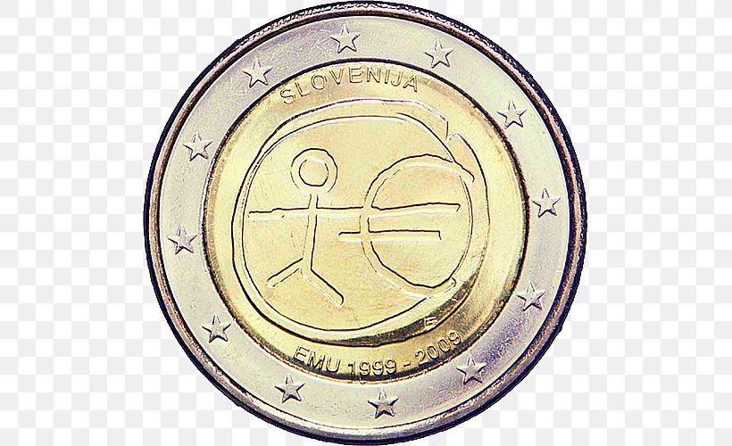 2 Euro Coin 2 Euro Commemorative Coins Euro Coins, PNG, 500x500px, 2 Euro Coin, 2 Euro Commemorative Coins, Coin, Commemorative Coin, Currency Download Free