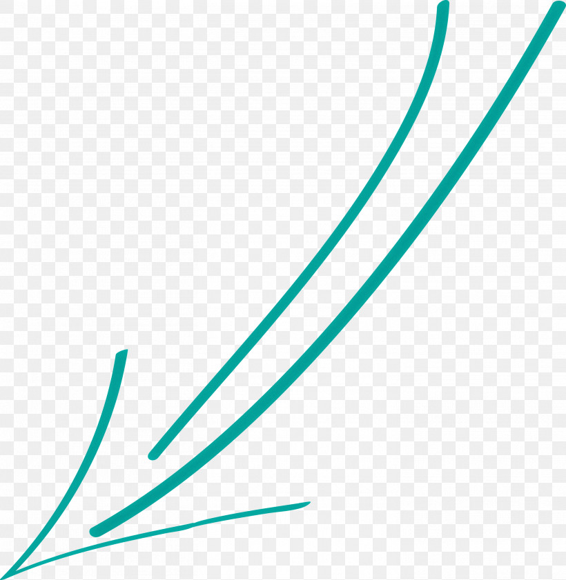Hand Drawn Arrow, PNG, 2924x3000px, Hand Drawn Arrow, Green, Line, Teal, Turquoise Download Free