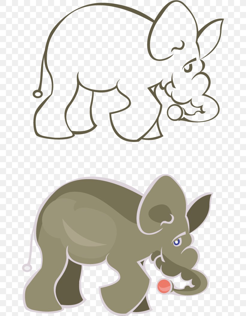 Elephant Euclidean Vector Clip Art, PNG, 674x1053px, Elephant, Area, Carnivoran, Cartoon, Cat Like Mammal Download Free