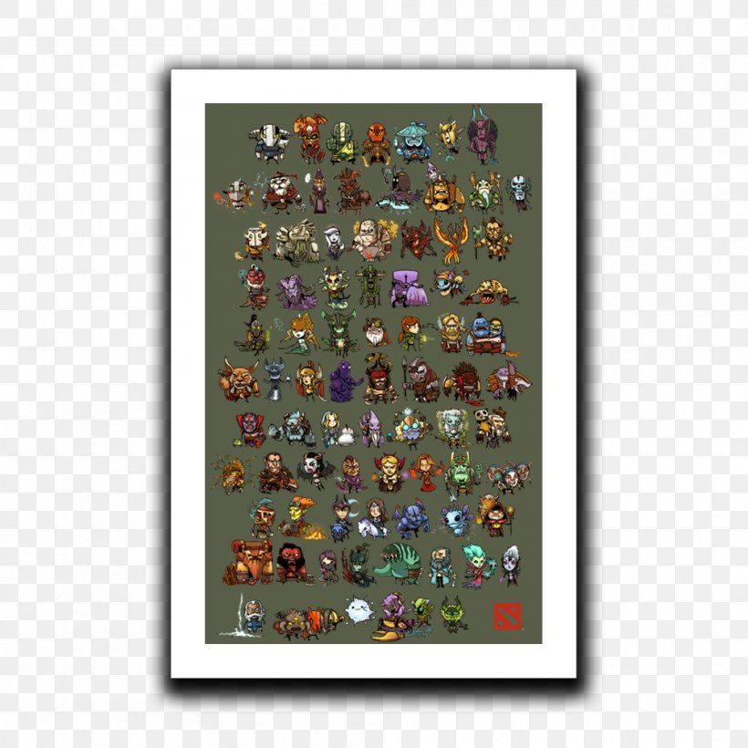 Dota 2 DeviantArt Defense Of The Ancients Printmaking, PNG, 1000x1000px, Watercolor, Cartoon, Flower, Frame, Heart Download Free