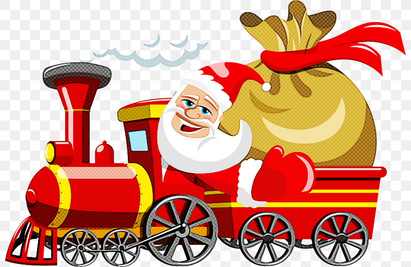 Santa Claus, PNG, 800x532px, Vehicle, Cartoon, Christmas Eve, Locomotive, Santa Claus Download Free