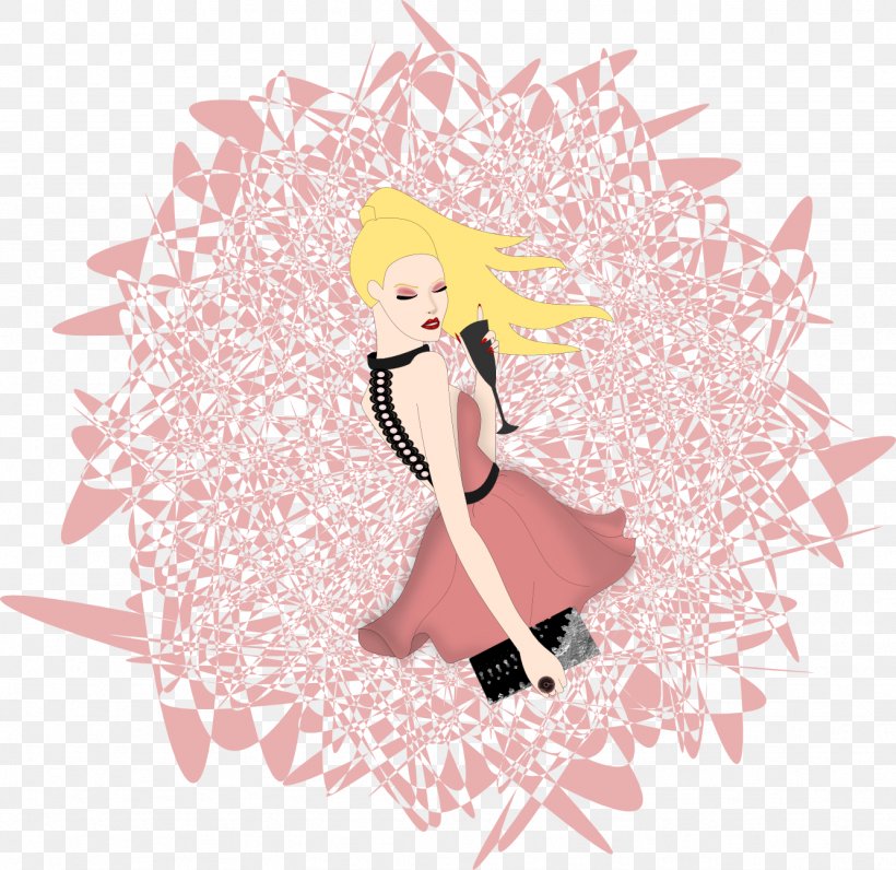 Digital Illustration Cartoon Fashion, PNG, 1333x1294px, Watercolor, Cartoon, Flower, Frame, Heart Download Free