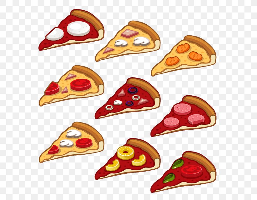 Junk Food Cartoon, PNG, 640x640px, Pizza, Baked Goods, Confectionery, Cuisine, Dough Download Free