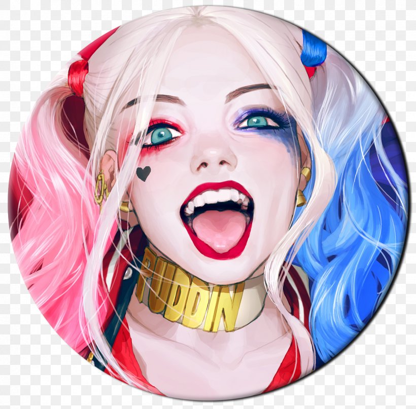 Margot Robbie Harley Quinn Joker Batman Suicide Squad, PNG, 1336x1316px, Margot Robbie, Arkham Asylum, Art, Batman, Cheek Download Free