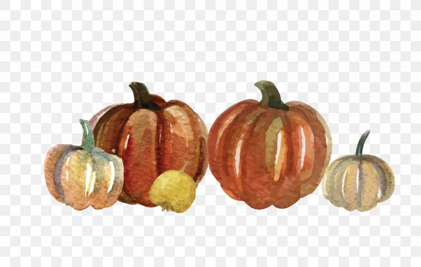 Great Pumpkin Turkey Watercolor Painting, PNG, 3461x2196px, Great Pumpkin, Apple, Calabaza, Cucumber Gourd And Melon Family, Cucurbita Download Free