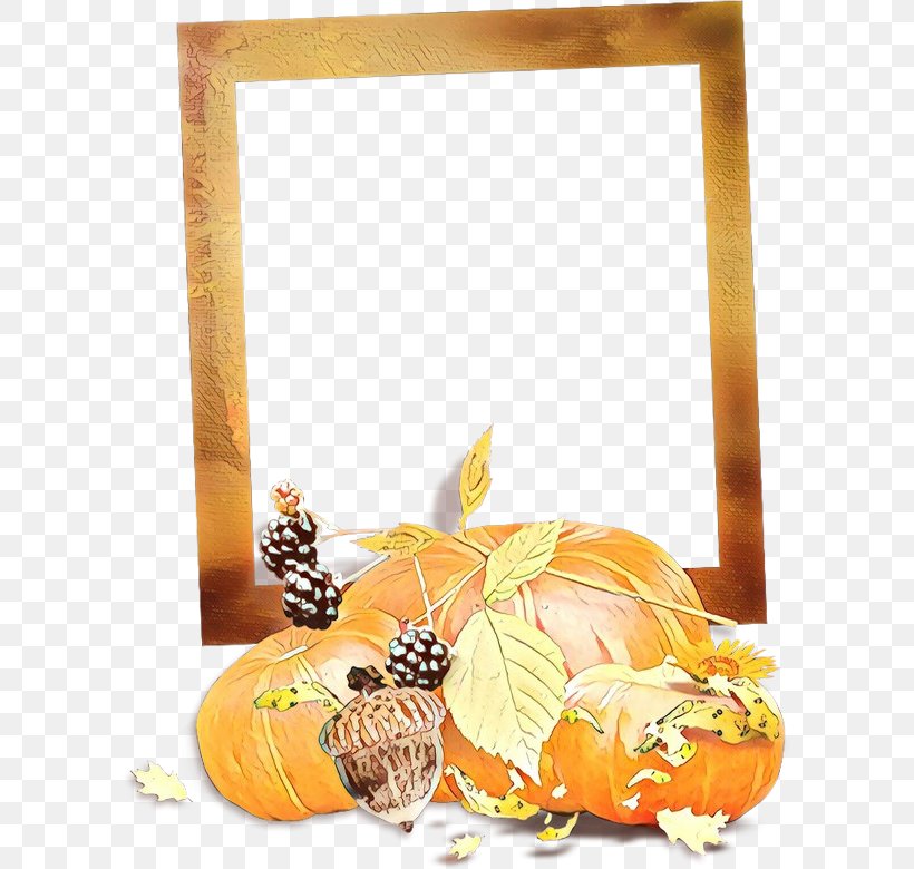 Picture Frame, PNG, 600x780px, Cartoon, Cucurbita, Gourd, Leaf, Orange Download Free