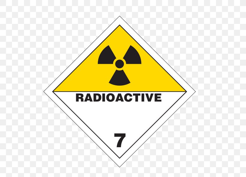 HAZMAT Class 7 Radioactive Substances Dangerous Goods Label Radiation Radioactive Waste, PNG, 539x593px, Dangerous Goods, Area, Brand, Hazard, Hazmat Class 3 Flammable Liquids Download Free