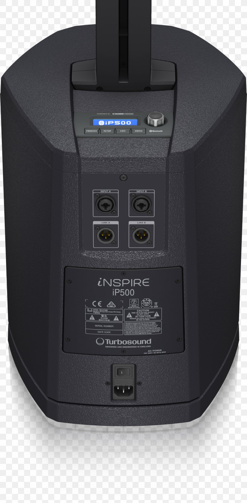 Turbosound INSPIRE IP500 Loudspeaker Turbo Sound Line Vertical Ativo 1000W 16x2,75 + Sub12 Ip2000 Turbosound INSPIRE IP2000, PNG, 982x2000px, Turbosound, Audio, Audio Power Amplifier, Electronic Device, Electronic Instrument Download Free