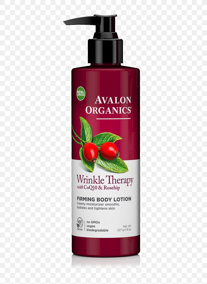 Lotion Avalon Organics Wrinkle Therapy Facial Serum Cream Rose Hip Seed Oil, PNG, 580x1124px, Lotion, Antiaging Cream, Coenzyme Q10, Cream, Facial Download Free