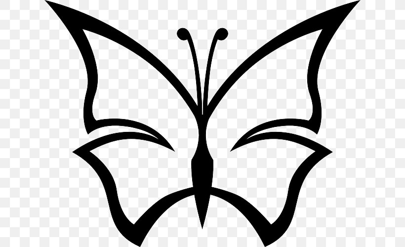 Butterfly Clip Art, PNG, 640x500px, Butterfly, Artwork, Black And White, Brush Footed Butterfly, Coreldraw Download Free