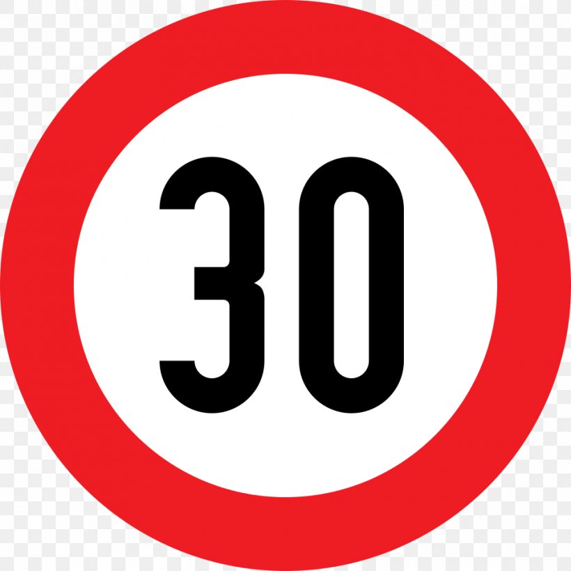 Speed Limit Kilometer Per Hour Traffic Sign 30 Km/h Zone, PNG, 960x960px, 30 Kmh Zone, Speed Limit, Area, Brand, Hour Download Free