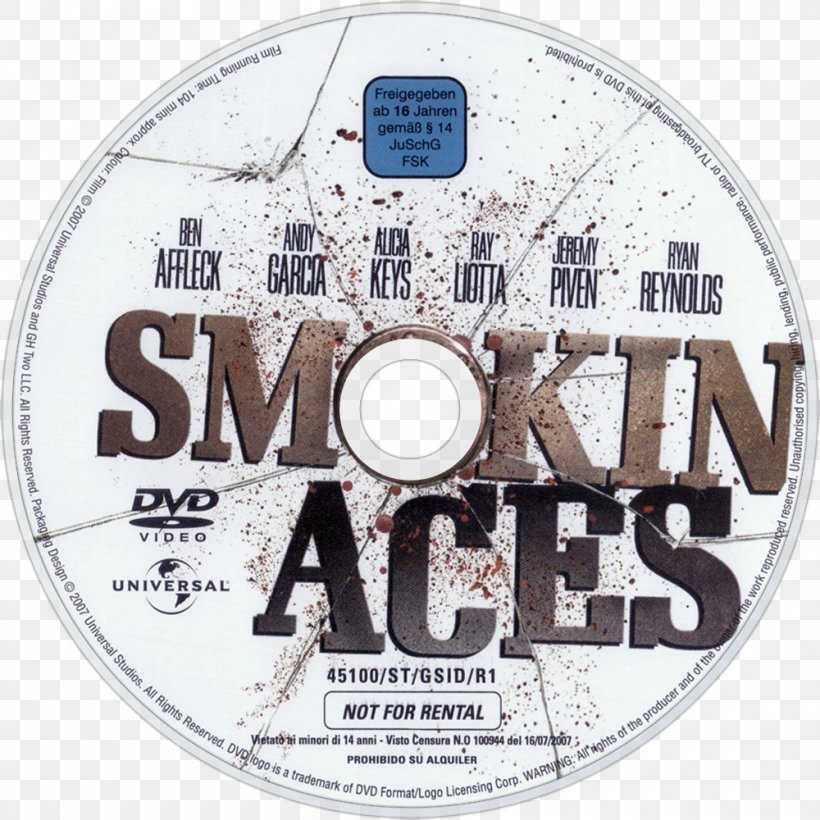 DVD Smokin' Aces Thriller 0 Film, PNG, 1000x1000px, 2006, Dvd, Art, Brand, Compact Disc Download Free