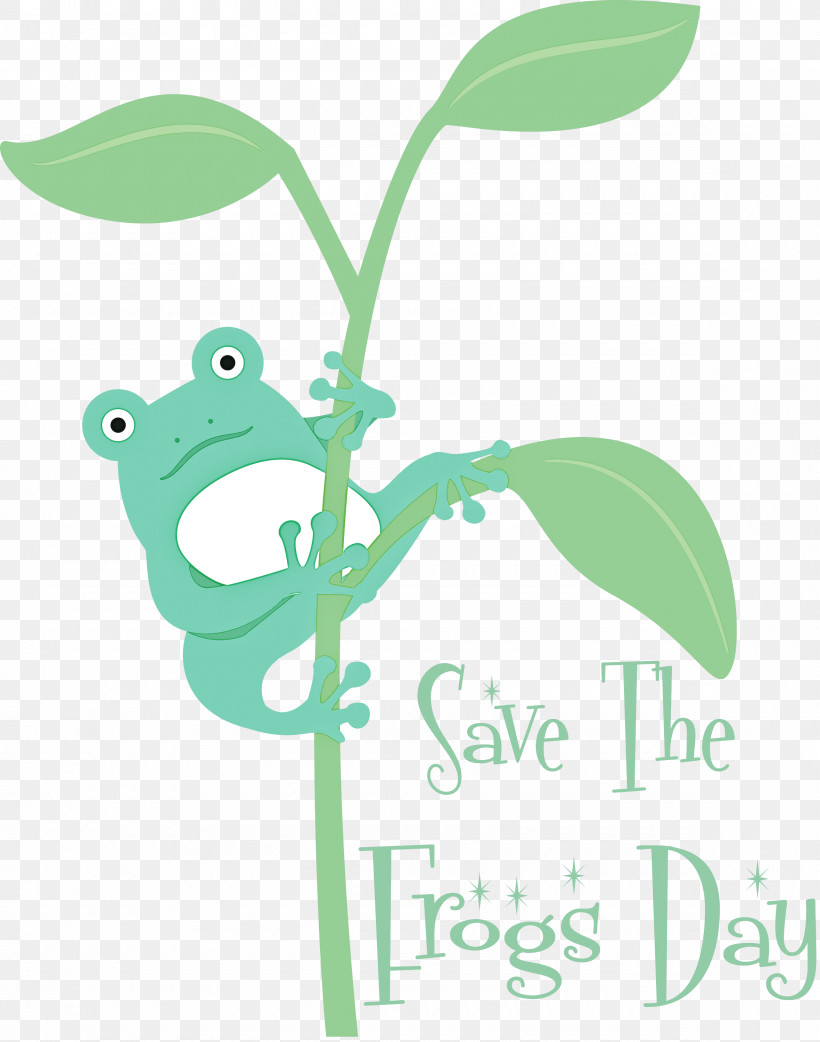 Save The Frogs Day World Frog Day, PNG, 2360x3000px, Leaf, Cartoon, Flower, Green, Logo Download Free