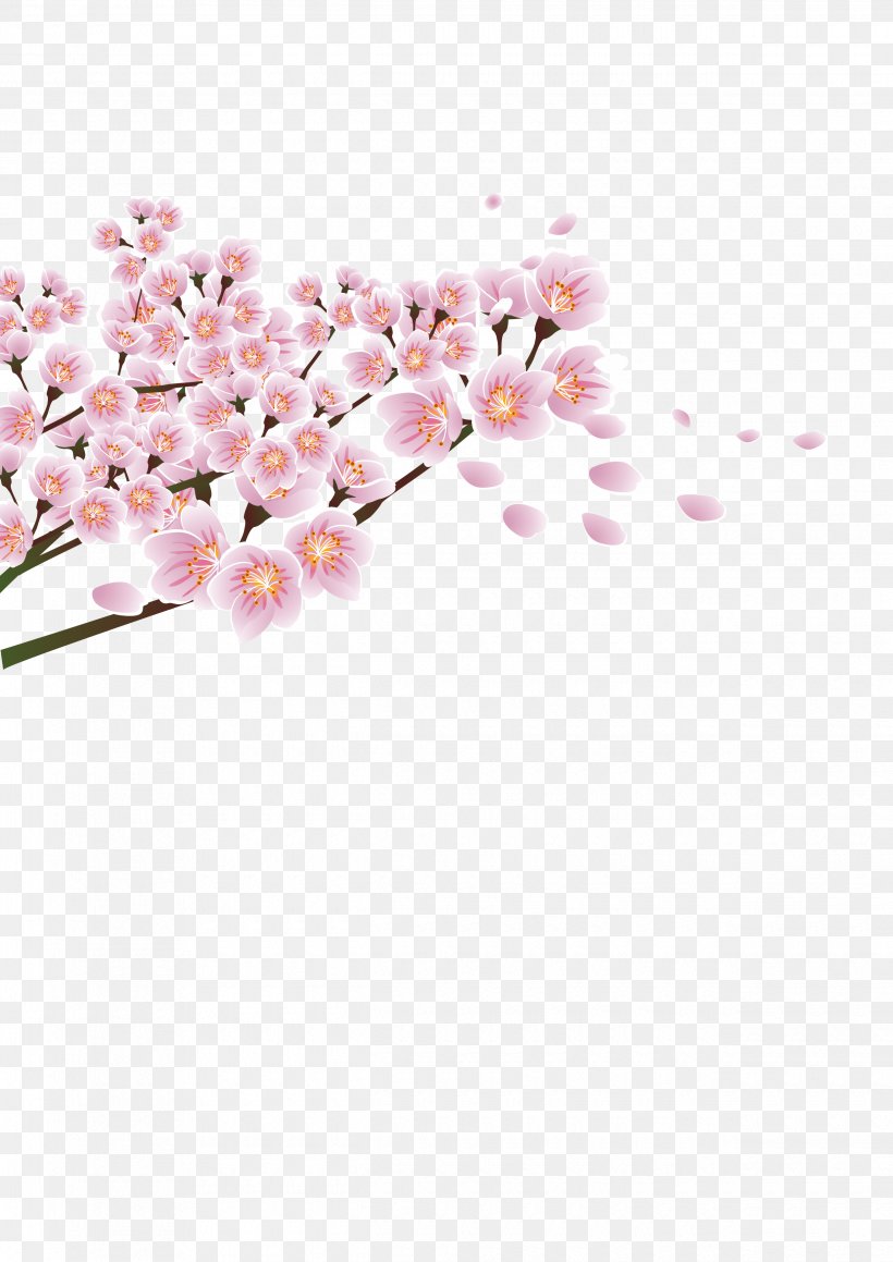 Flower Peach Download, PNG, 2480x3508px, Flower, Cherry Blossom, Material, Peach, Petal Download Free