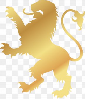 Golden Noble Lion - Lion Logo Gold Symbol PNG