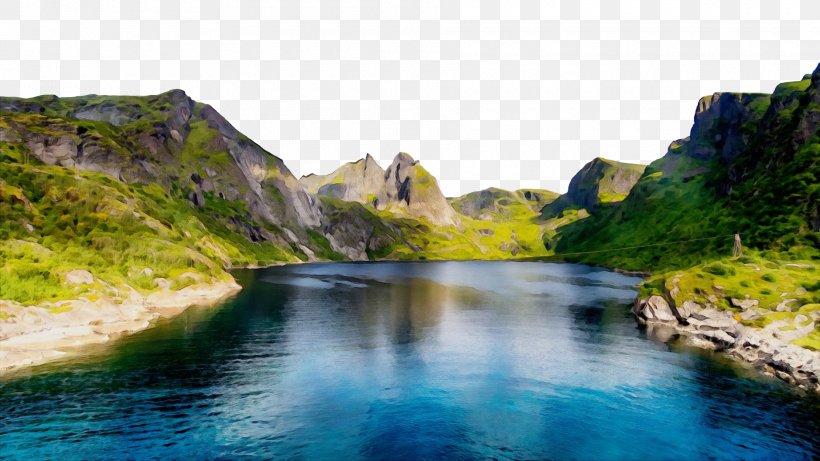 Natural Landscape Body Of Water Nature Water Resources Water, PNG, 1880x1058px, Watercolor, Body Of Water, Mountain, Natural Landscape, Nature Download Free