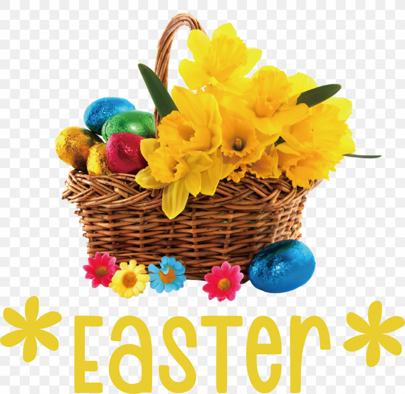 Happy Easter, PNG, 3031x2949px, Happy Easter, Basket, Easter Basket, Easter Bunny, Easter Egg Download Free