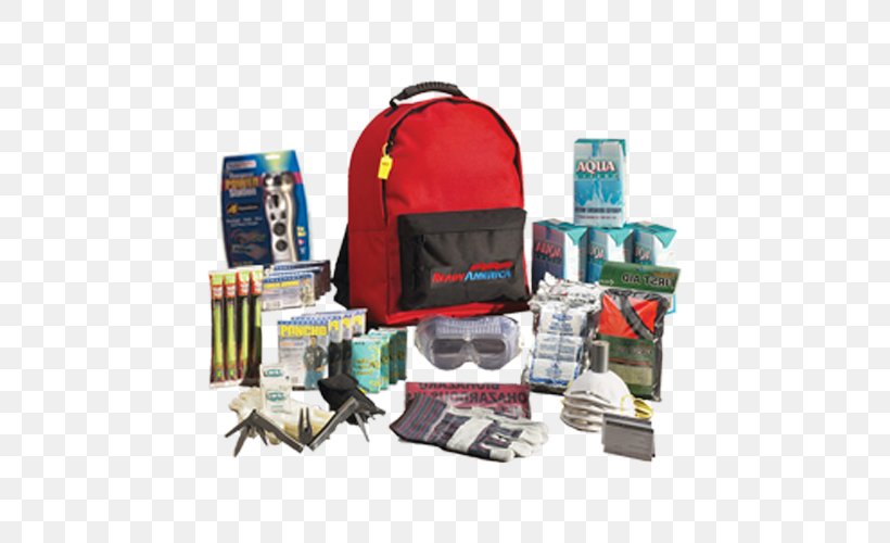 Survival Kit Emergency First Aid Kits Preparedness Survival Skills, PNG, 500x500px, Survival Kit, Bag, Disaster, Earthquake, Emergency Download Free