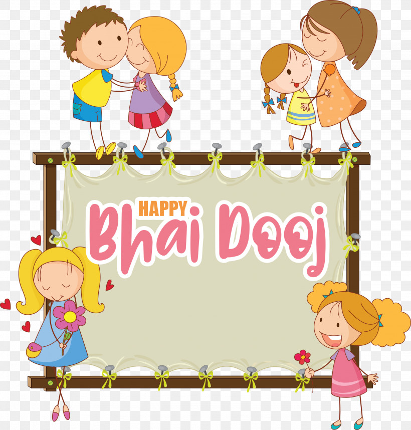 Indian kids celebrating Happy Bhai Dooj on colorful art style background of  India Stock Vector by PremiumStock 221996312