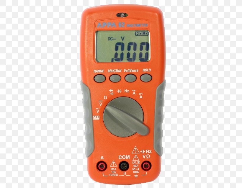 Digital Multimeter Electric Potential Difference Direct Current Alternating Current, PNG, 500x637px, Multimeter, Alternating Current, Capacitance, Digital Multimeter, Digital Signal Download Free
