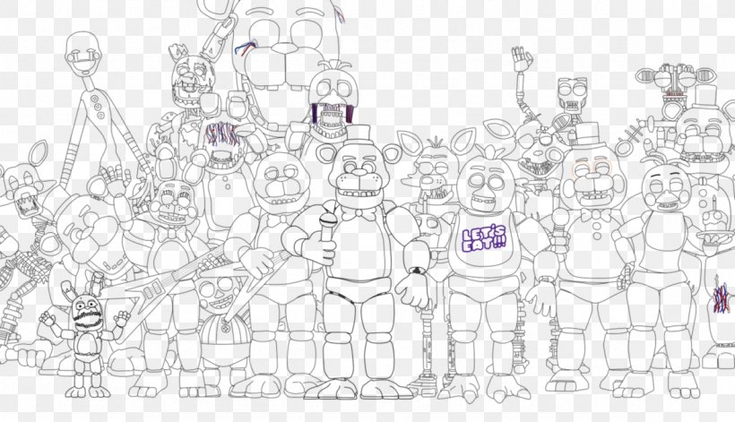 Five Nights At Freddy's 2 Black And White Five Nights At Freddy's 4 Drawing Sketch, PNG, 1179x678px, Five Nights At Freddy S 2, Area, Art, Artwork, Black And White Download Free