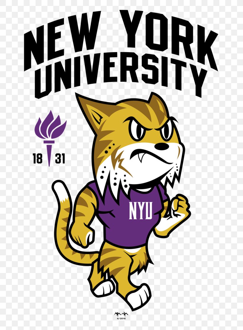 New York University School Of Law NYU Violets Men's Basketball New York University Tandon School Of Engineering Tisch School Of The Arts, PNG, 719x1112px, New York University, Area, Artwork, Bobcat, Cartoon Download Free