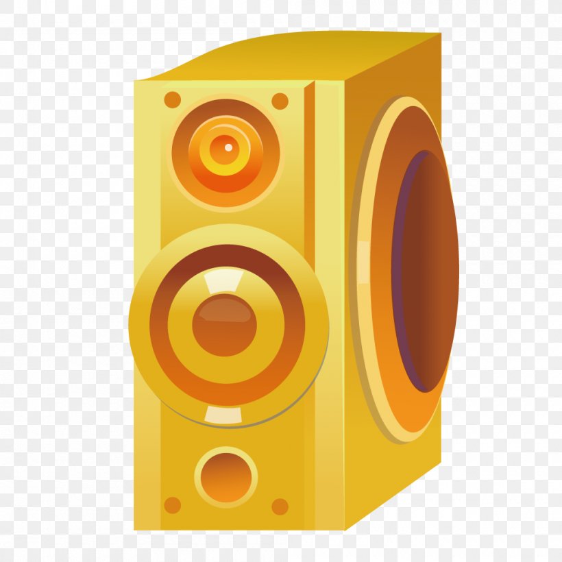 Subwoofer Loudspeaker Sound, PNG, 1000x1000px, Subwoofer, Audio, Audio Electronics, Audio Equipment, Cartoon Download Free