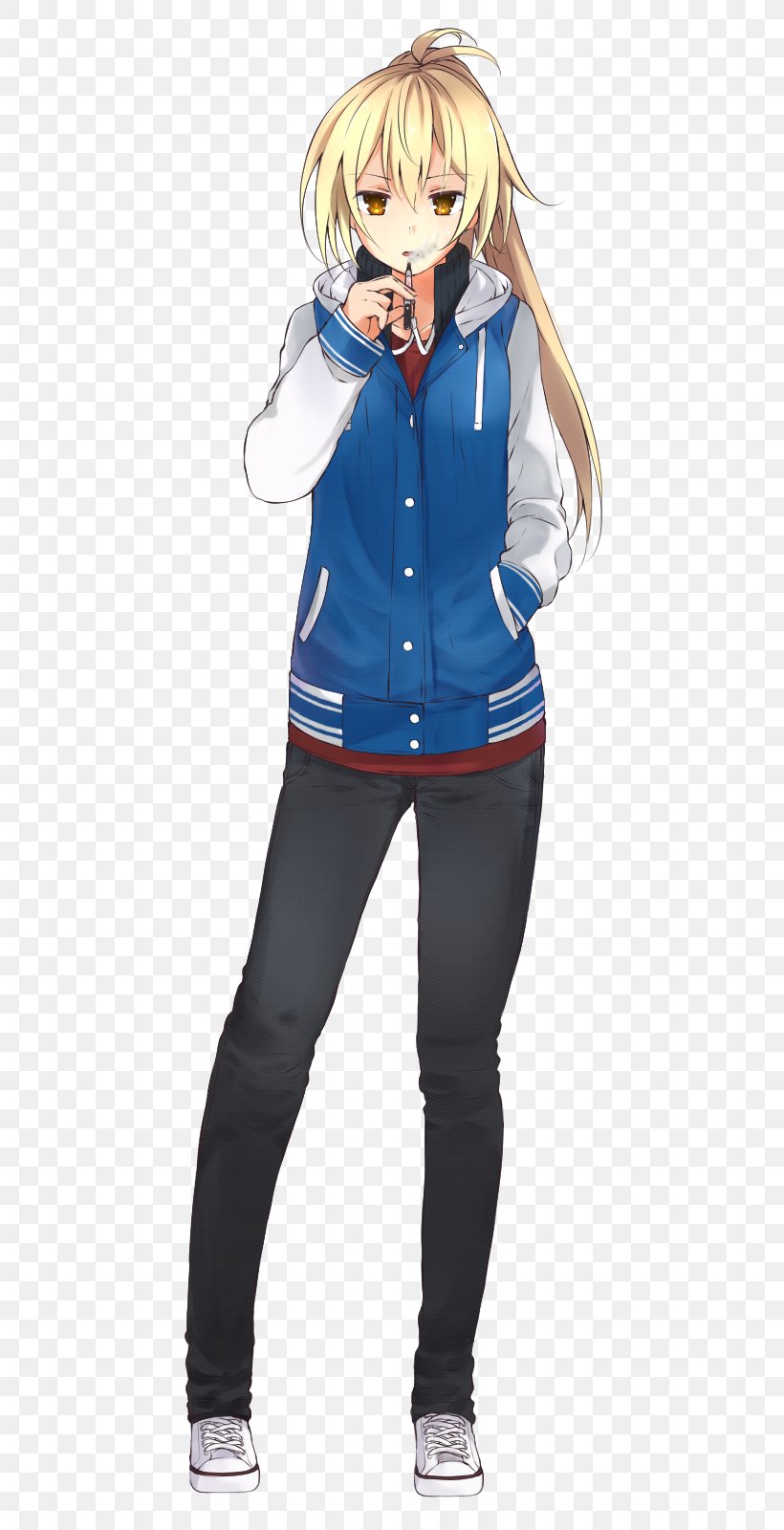 Highway Blossoms Alienworks Visual Novel Sprite Jeans, PNG, 750x1600px, Watercolor, Cartoon, Flower, Frame, Heart Download Free