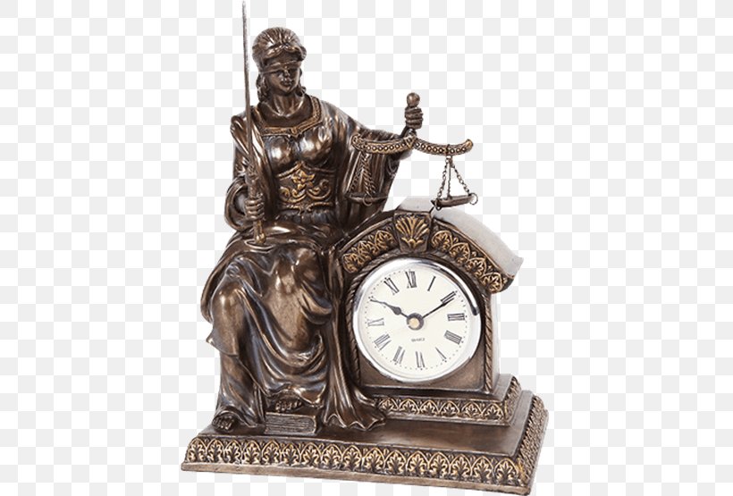 Mantel Clock Quartz Clock Table Lady Justice, PNG, 555x555px, Clock, Antique, Bronze, Charms Pendants, Figurine Download Free