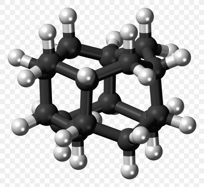 Diamantane Ball-and-stick Model Diamondoid Molecule Chemistry, PNG, 2000x1843px, Diamantane, Ballandstick Model, Black And White, Chemical Compound, Chemical Substance Download Free