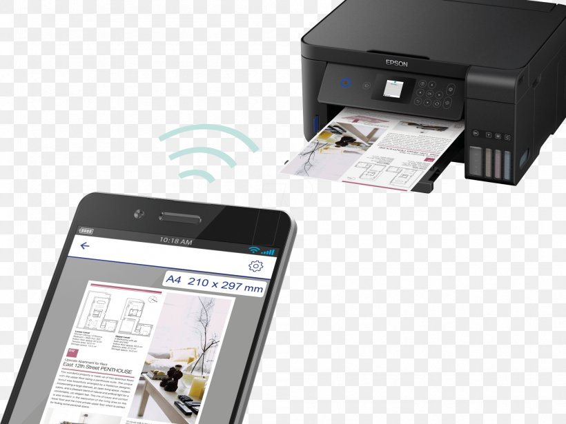 Multi-function Printer Inkjet Printing Epson, PNG, 1997x1500px, Printer, Automatic Document Feeder, Business, Communication Device, Duplex Printing Download Free