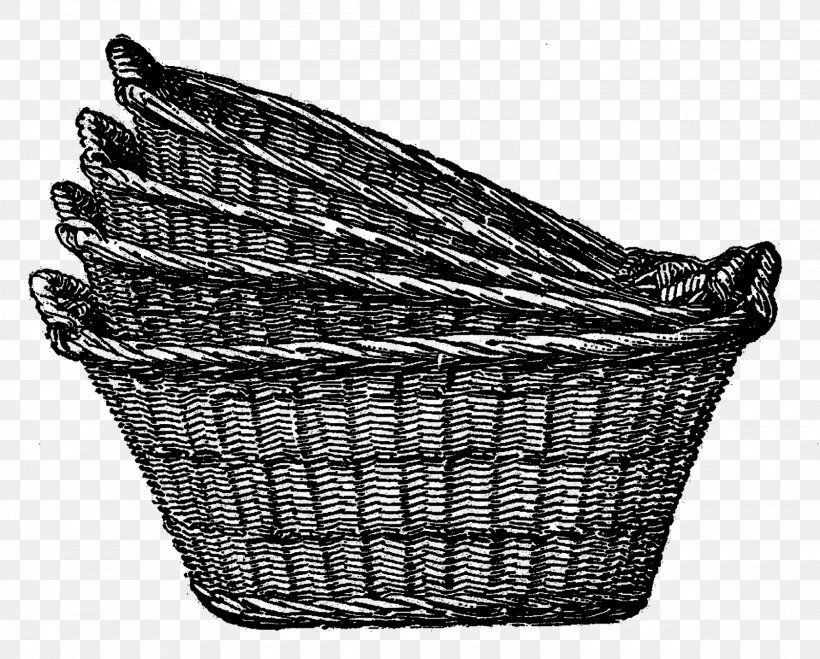 Basket Wicker Hamper Laundry Room Clip Art, PNG, 1600x1287px, Basket, Bathroom, Black And White, Furniture, Hamper Download Free