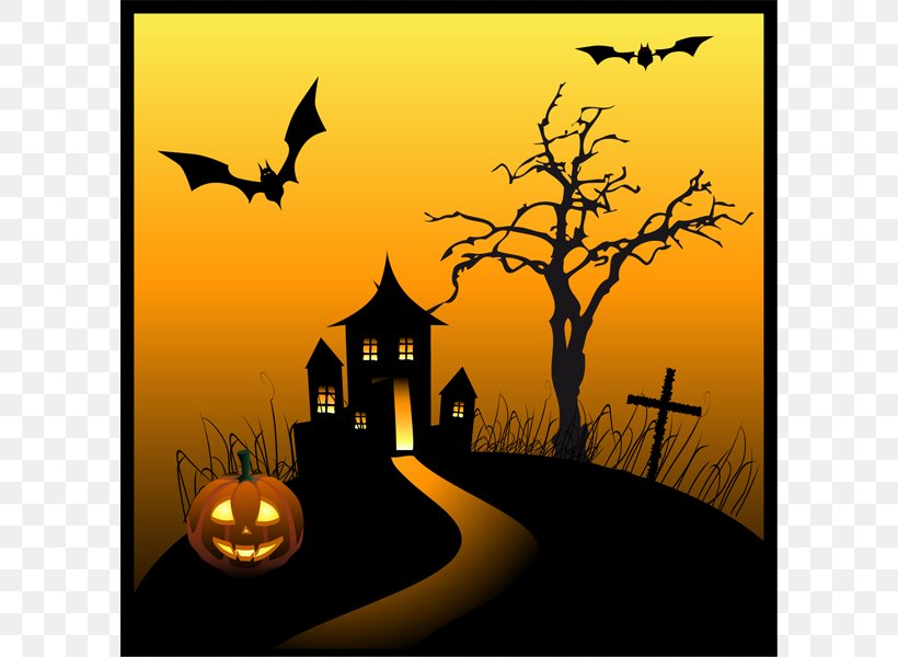 Haunted Attraction House Free Content Clip Art, PNG, 600x600px, Haunted Attraction, Branch, Drawing, Evening, Free Content Download Free