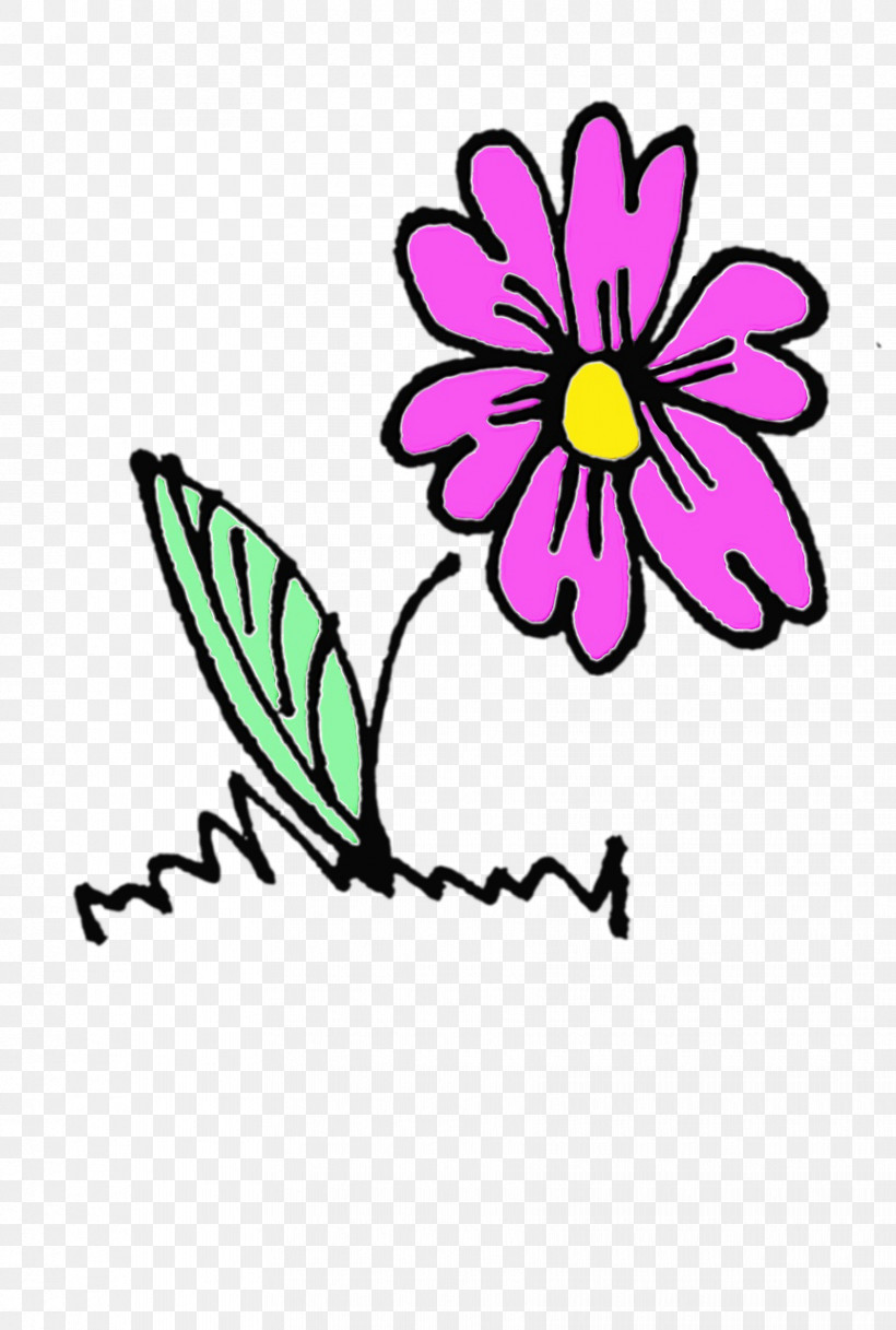 Pink Petal Flower Plant Pedicel, PNG, 862x1280px, Watercolor, Flower, Herbaceous Plant, Paint, Pedicel Download Free