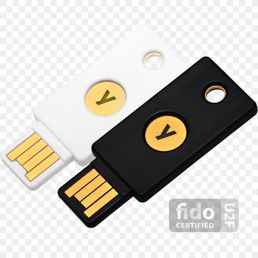 Security Token YubiKey Multi-factor Authentication One-time Password Universal 2nd Factor, PNG, 1000x1000px, Security Token, Authentication, Computer Component, Computer Security, Data Storage Device Download Free