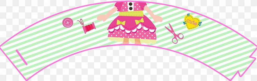 Pink M Lalaloopsy Headgear Pattern, PNG, 1600x508px, Watercolor, Cartoon, Flower, Frame, Heart Download Free