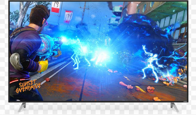 Sunset Overdrive Game Of Thrones Video Game Grand Theft Auto: Vice City, PNG, 1321x778px, Sunset Overdrive, Blue, Display Device, Flat Panel Display, Game Download Free