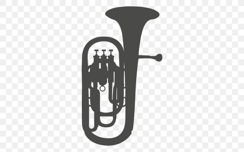 Mellophone Euphonium Baritone Horn Silhouette Sousaphone, PNG, 512x512px, Mellophone, Alto Horn, Baritone Horn, Black And White, Brass Instrument Download Free
