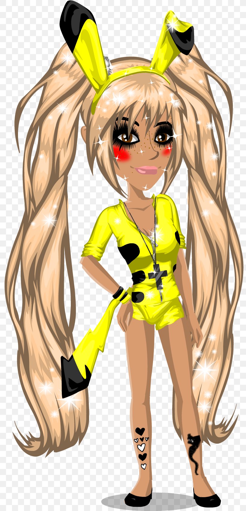MovieStarPlanet Game Pikachu Film YouTube, PNG, 807x1700px, Watercolor, Cartoon, Flower, Frame, Heart Download Free