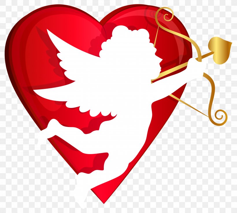 Cupid Heart Clip Art, PNG, 6276x5654px, Watercolor, Cartoon, Flower, Frame, Heart Download Free