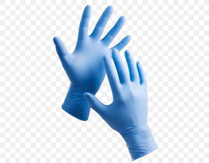 Medical Glove Nitrile Rubber Latex, PNG, 640x640px, Medical Glove, Blue, Color, Disposable, Electric Blue Download Free