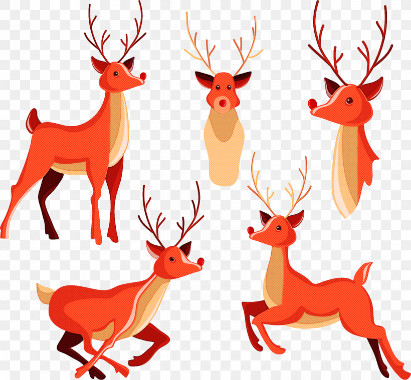 Reindeer, PNG, 1402x1298px, Reindeer, Animal Figure, Antler, Deer, Tail Download Free